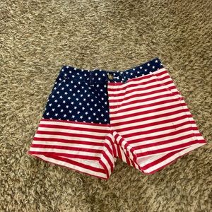American flag “Chubbie” brand shorts